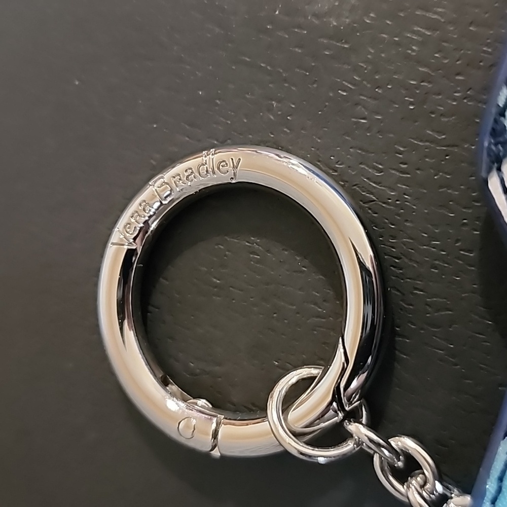 Vera Bradley Car Beep Beep! Purse Bag Charm Blue Plaid Leather - Picture 2 of 4